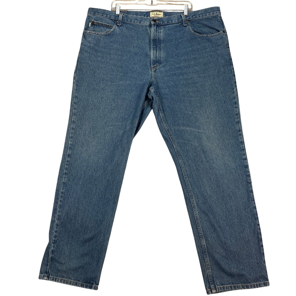 LL Bean Classic Fit Men's Blue Cotton Jeans 44x32 Casual Denim‎ Pants